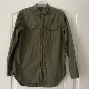 J.Crew Green Fatigue Button-Up